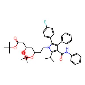 (4R-CIS)-1,1-DIMETHYLETHYL 6-[2-[2-(4-FLUOROPHENYL)-5-(1-METHYLETHYL)-3- PHENYL-4-[(PHENYLAMINO)CARBONYL]-1H-PYRROL-1-YL]ETHYL]-2,2-DIMETHYL-1,3-DIOXANE-4-ACETATE