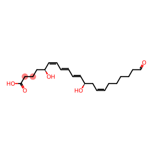 (5S,6Z,8E,10E,12R,14Z)-5,12-Dihydroxy-20-formyl-6,8,10,14-icosatetraenoic acid