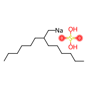 Sulfuric acid 2-hexyloctyl=sodium salt