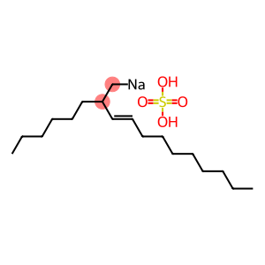 Sulfuric acid 2-hexyl-3-dodecenyl=sodium ester salt