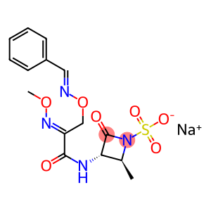 (3S,4S)-4-Methyl-2-oxo-3-[2-[(E)-methoxyimino]-3-benzylideneaminooxypropionylamino]azetidine-1-sulfonic acid sodium salt