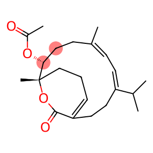 (1S,2R,5E,7E,11Z)-1,5-Dimethyl-2-acetoxy-8-(1-methylethyl)-15-oxabicyclo[9.3.2]hexadeca-5,7,11-triene-16-one