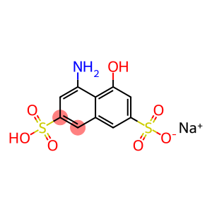 sodium hydrogen 4-amino-5-hydroxynaphthalene-2,7-disulphonate