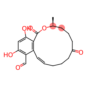 [S,E,(-)]-3,4,5,6,7,8,9,10-Octahydro-14,16-dihydroxy-3-methyl-1,7-dioxo-1H-2-benzoxacyclotetradecin-13-carbaldehyde