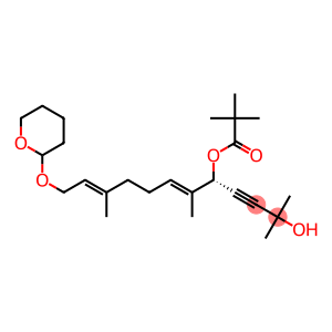 (5S,6E,10E)-2,6,10-Trimethyl-12-[(tetrahydro-2H-pyran)-2-yloxy]-6,10-dodecadien-3-yne-2,5-diol 5-(2,2-dimethylpropanoate)