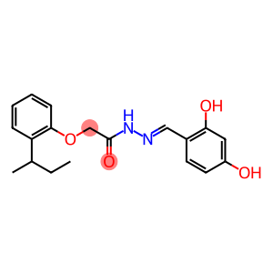 2-[2-(sec-butyl)phenoxy]-N'-[(E)-(2,4-dihydroxyphenyl)methylidene]acetohydrazide