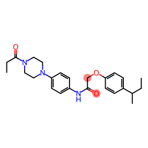 2-(4-sec-butylphenoxy)-N-[4-(4-propionyl-1-piperazinyl)phenyl]acetamide