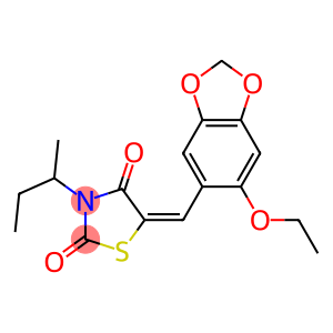 3-sec-butyl-5-[(6-ethoxy-1,3-benzodioxol-5-yl)methylene]-1,3-thiazolidine-2,4-dione