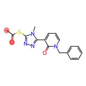 S-[5-(1-benzyl-2-oxo-1,2-dihydro-3-pyridinyl)-4-methyl-4H-1,2,4-triazol-3-yl] ethanethioate