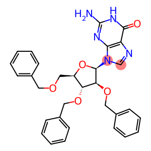 9-(2,3,5-TRI-O-BENZYL-BETA-D-ARABINOFURANOSYL)-GUANINE