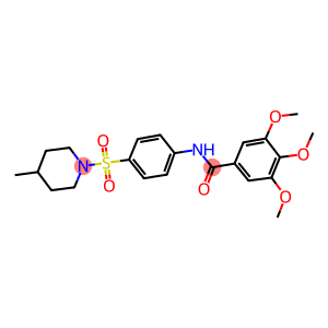 3,4,5-trimethoxy-N-{4-[(4-methylpiperidin-1-yl)sulfonyl]phenyl}benzamide