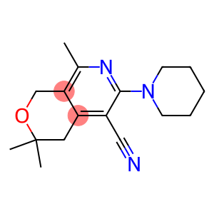 3,3,8-trimethyl-6-(1-piperidinyl)-3,4-dihydro-1H-pyrano[3,4-c]pyridine-5-carbonitrile