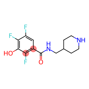 2,4,5-trifluoro-3-hydroxy-N-(piperidin-4-ylmethyl)benzamide