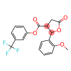 3-(trifluoromethyl)phenyl 2-(2-methoxyphenyl)-5-oxotetrahydrofuran-3-carboxylate