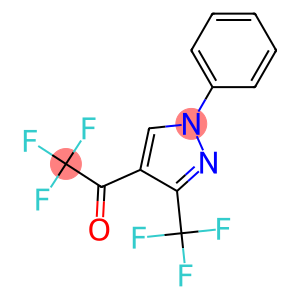 2,2,2-TRIFLUORO-1-(3-(TRIFLUOROMETHYL)-1-PHENYL-1H-PYRAZOL-4-YL)ETHANONE