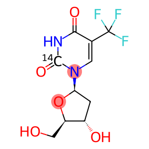 5-TRIFLUOROMETHYL 2'-DEOXYURIDINE, [2-14C]-