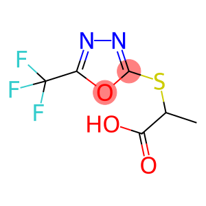 2-([5-(TRIFLUOROMETHYL)-1,3,4-OXADIAZOL-2-YL]SULFANYL)PROPANOIC ACID