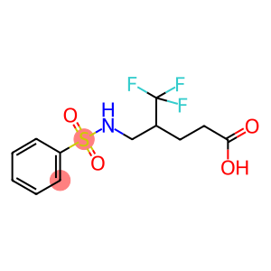 5,5,5-TRIFLUORO-4-([(PHENYLSULFONYL)AMINO]METHYL)PENTANOIC ACID