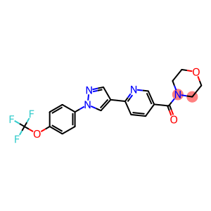 4-[(6-(1-[4-(TRIFLUOROMETHOXY)PHENYL]-1H-PYRAZOL-4-YL)PYRIDIN-3-YL)CARBONYL]MORPHOLINE