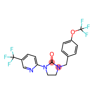 1-[4-(TRIFLUOROMETHOXY)BENZYL]-3-[5-(TRIFLUOROMETHYL)PYRIDIN-2-YL]IMIDAZOLIDIN-2-ONE