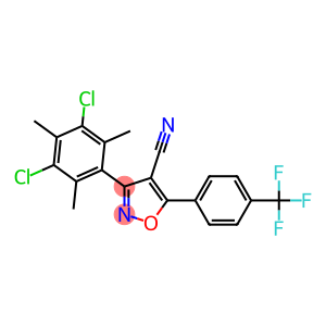 5-(4-Trifluoromethylphenyl)-3-(3,5-dichloro-2,4,6-trimethylphenyl)-isoxazole-4-carbonitrile