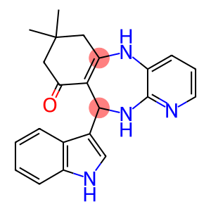 2,10,12-TRIAZA-9-INDOL-3-YL-5,5-DIMETHYLTRICYCLO[9.4.0.0(3,8)]PENTADECA-1(15),3(8),11(12),13-TETRAEN-7-ONE