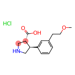 (+/-)-trans-4-[3-(2-Methoxyethyl)-phenyl]-pyrrolidine-3-carboxylic acid-HCl