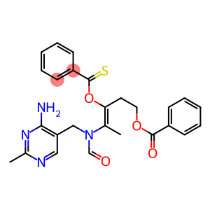 Thiobenzoic acid 2-[[(4-amino-2-methyl-5-pyrimidinyl)methyl]formylamino]-1-[2-(benzoyloxy)ethyl]-1-propenyl ester