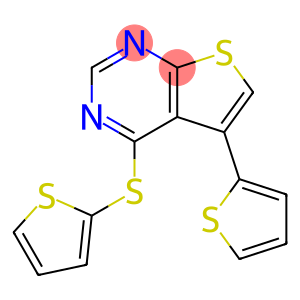 5-(2-THIENYL)-4-(2-THIENNYLTHIO) THIENO[2,3-D]PYRIMIDINE