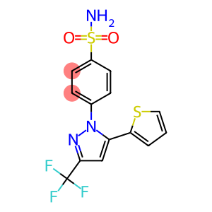 4-[5-(2-thienyl)-3-(trifluoromethyl)-1H-pyrazol-1-yl]benzene-1-sulfonamide