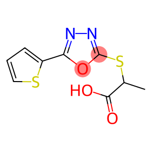 2-([5-(2-THIENYL)-1,3,4-OXADIAZOL-2-YL]SULFANYL)PROPANOIC ACID