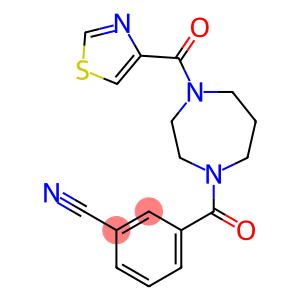 3-([4-(1,3-THIAZOL-4-YLCARBONYL)-1,4-DIAZEPAN-1-YL]CARBONYL)BENZONITRILE