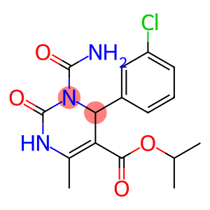 1,2,3,4-Tetrahydro-3-(carbamoyl)-6-methyl-2-oxo-4-(3-chlorophenyl)pyrimidine-5-carboxylic acid isopropyl ester