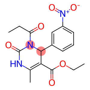 1,2,3,4-Tetrahydro-6-methyl-2-oxo-4-(3-nitrophenyl)-3-propionylpyrimidine-5-carboxylic acid ethyl ester