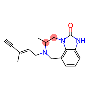 4,5,6,7-Tetrahydro-5-methyl-6-(3-methyl-2-penten-4-ynyl)imidazo[4,5,1-jk][1,4]benzodiazepin-2(1H)-one