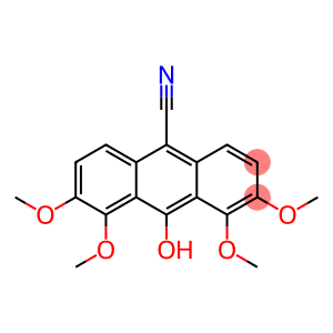 3,4,5,6-Tetramethoxy-10-hydroxyanthracene-9-carbonitrile