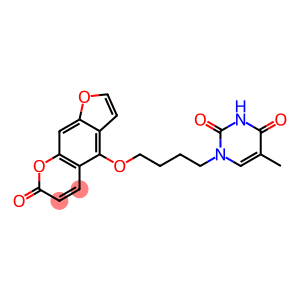 4-[4-[(1,2,3,4-Tetrahydro-5-methyl-2,4-dioxopyrimidin)-1-yl]butyloxy]-7H-furo[3,2-g][1]benzopyran-7-one