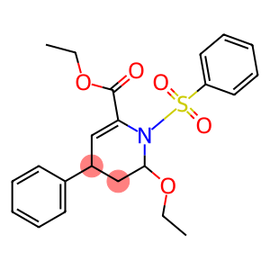 1,2,3,4-Tetrahydro-4-phenyl-2-ethoxy-1-(phenylsulfonyl)pyridine-6-carboxylic acid ethyl ester