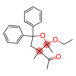 Tetrahydro-2-ethoxy-5,5-diphenyl-2,3-dimethyl-3-acetylfuran