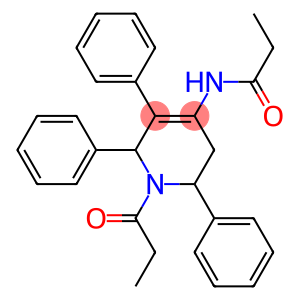 1,2,5,6-Tetrahydro-2,3,6-triphenyl-1-propionyl-4-(propionylamino)pyridine