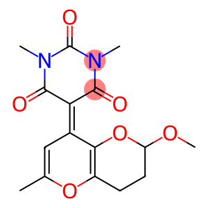 5-[(4,6,7,8-Tetrahydro-2-methyl-6-methoxypyrano[3,2-b]pyran)-4-ylidene]-1,3-dimethylpyrimidine-2,4,6(1H,3H,5H)-trione