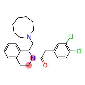 1,2,3,4-Tetrahydro-2-[(3,4-dichlorophenyl)acetyl]-1-[[(1-azacyclooctan)-1-yl]methyl]isoquinoline
