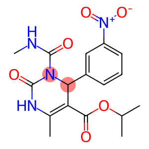 1,2,3,4-Tetrahydro-3-(methylcarbamoyl)-6-methyl-2-oxo-4-(3-nitrophenyl)pyrimidine-5-carboxylic acid isopropyl ester