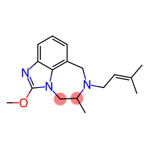 4,5,6,7-Tetrahydro-2-methoxy-5-methyl-6-(3-methyl-2-butenyl)imidazo[4,5,1-jk][1,4]benzodiazepine