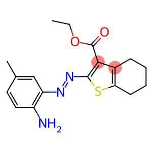 4,5,6,7-Tetrahydro-2-(2-amino-5-methylphenylazo)benzo[b]thiophene-3-carboxylic acid ethyl ester