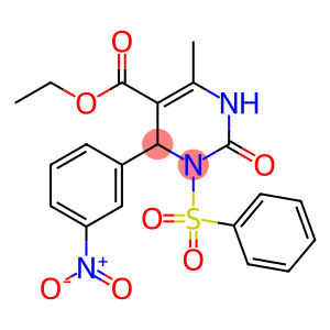 1,2,3,4-Tetrahydro-6-methyl-2-oxo-4-(3-nitrophenyl)-3-phenylsulfonylpyrimidine-5-carboxylic acid ethyl ester