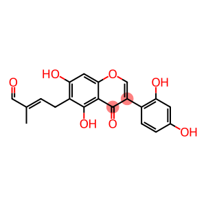 2',4',5,7-Tetrahydroxy-6-[(2E)-3-methyl-4-oxo-2-butenyl]isoflavone