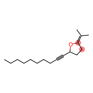 Tetrahydro-2-(1-methylethylidene)-5-(1-decynyl)furan