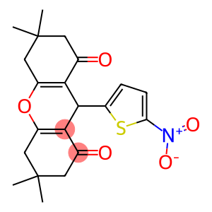 3,3,6,6-tetramethyl-9-(5-nitro-2-thienyl)-2,3,4,5,6,7,8,9-octahydro-1H-xanthene-1,8-dione