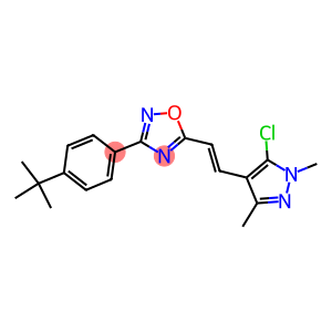 3-[4-(TERT-BUTYL)PHENYL]-5-[2-(5-CHLORO-1,3-DIMETHYL-1H-PYRAZOL-4-YL)VINYL]-1,2,4-OXADIAZOLE